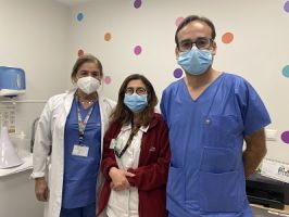 Pepa Román, Rosa Paredes, Alberto Parente, urodinamia. Cirugía Pediátrica